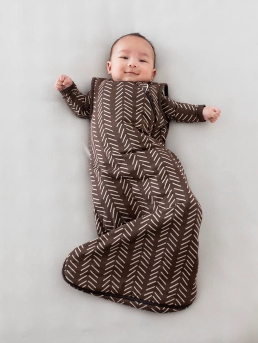 Kyte BABY Sleep Bag | Espresso Herringbone | Sz Large TOG 1